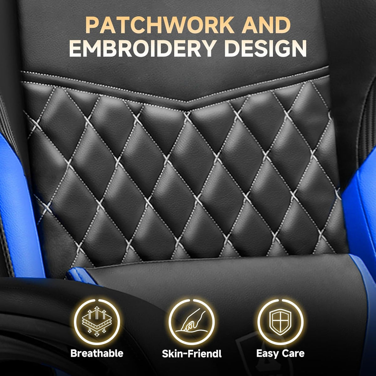 Ergonomic Gaming Chair with Footrest & Lumbar Support