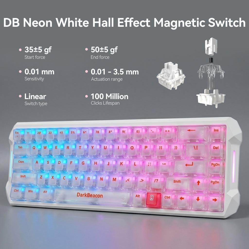 68-Key Hall Effect Mechanical Gaming Keyboard