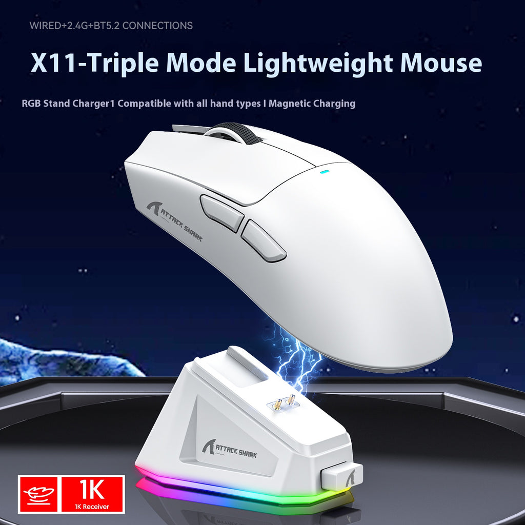 Wireless RGB Gaming Mouse with PAW3311 Optical Sensor