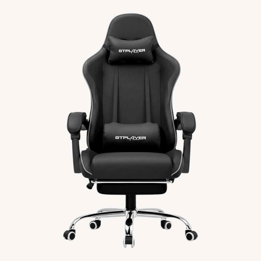 Ergonomic Gaming Chair with Footrest & Lumbar Support